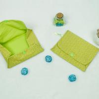 Pochette lingettes nuage vert